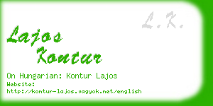 lajos kontur business card